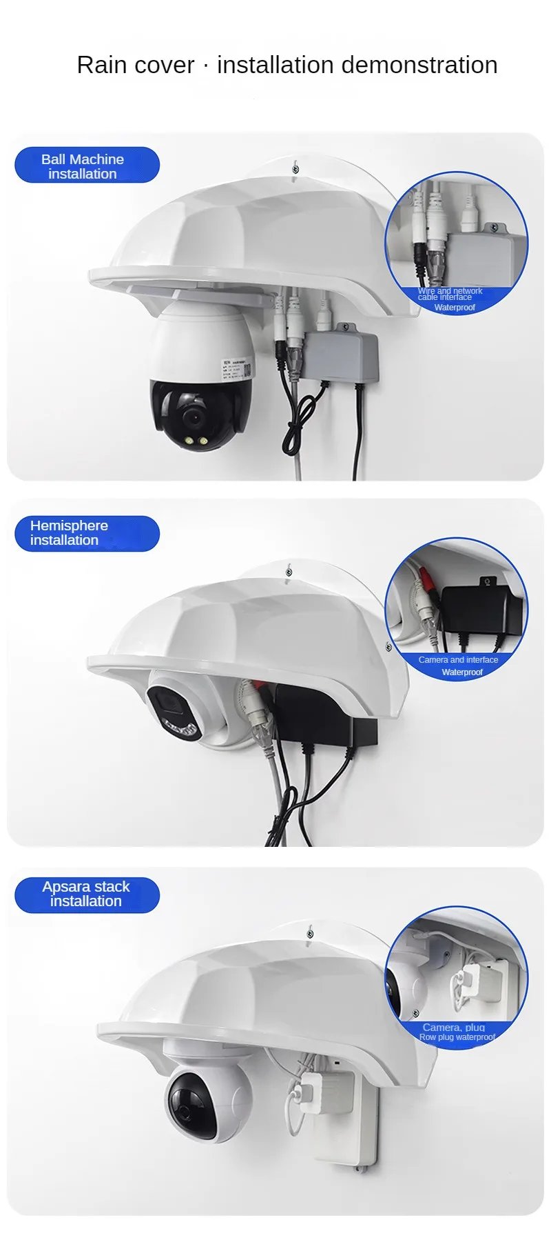 Protective Covers Shield Wall Waterproof - Rainproof Cover Dome Cameras Protection Box Security Camera Protection Case