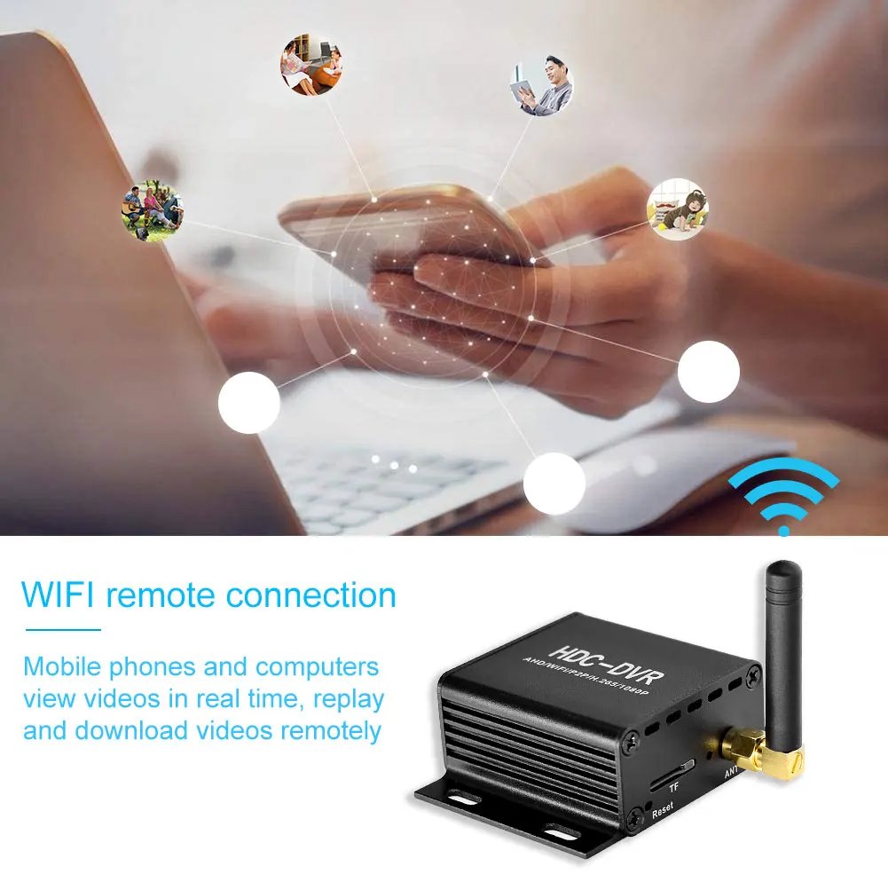 Mini Video Recorder - 3 In 1 AHD CVI TVI 128GB Card Dvr Motion Detection VGA for Surveillance CCTV Analog Cameras