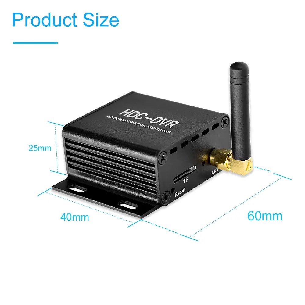 Mini Video Recorder - 3 In 1 AHD CVI TVI 128GB Card Dvr Motion Detection VGA for Surveillance CCTV Analog Cameras