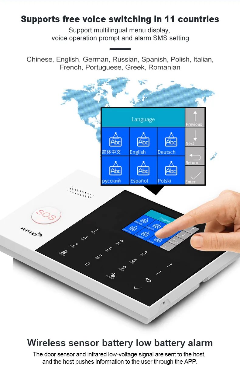 wireless Alarm System for Home - Wireless Security Alarm House Smart Life App Control work with ALexa