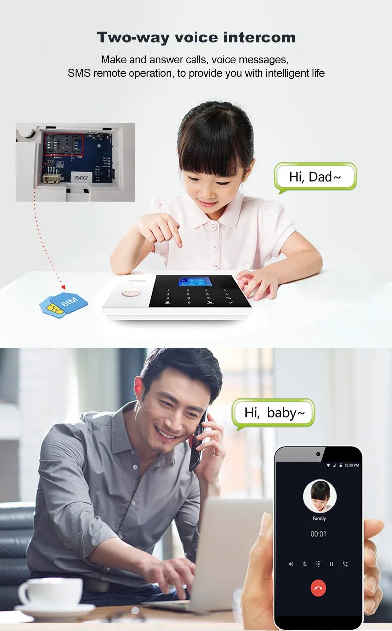 wireless Alarm System for Home - Wireless Security Alarm House Smart Life App Control work with ALexa