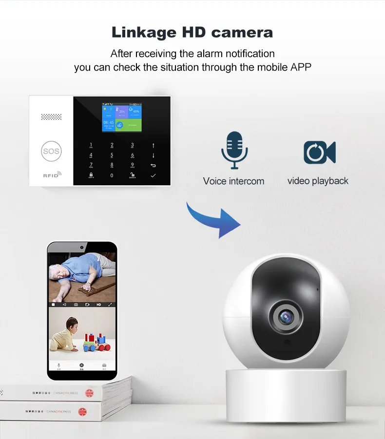 wireless Alarm System for Home - Wireless Security Alarm House Smart Life App Control work with ALexa