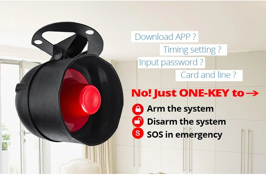 WIFI Wireless Security Alarm System - Door Sensor Compatible Google Home Alexa