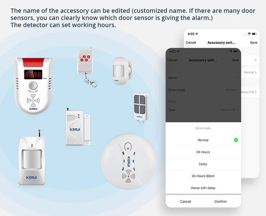 WIFI Wireless Security Alarm System - Door Sensor Compatible Google Home Alexa
