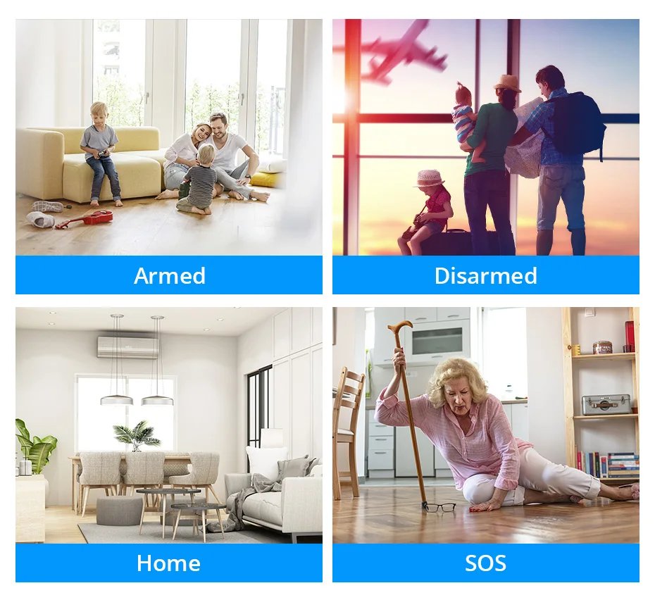 WIFI Wireless Security Alarm System - Door Sensor Compatible Google Home Alexa