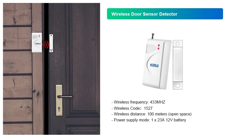WIFI Wireless Security Alarm System - Door Sensor Compatible Google Home Alexa