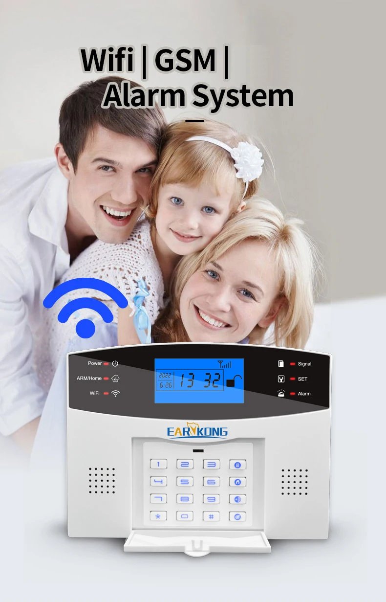Wired & Wireless WiFi GSM Home - Burglar Security Alarm System 433MHz Host Spanish French English Russian Italian Tuya Smart APP
