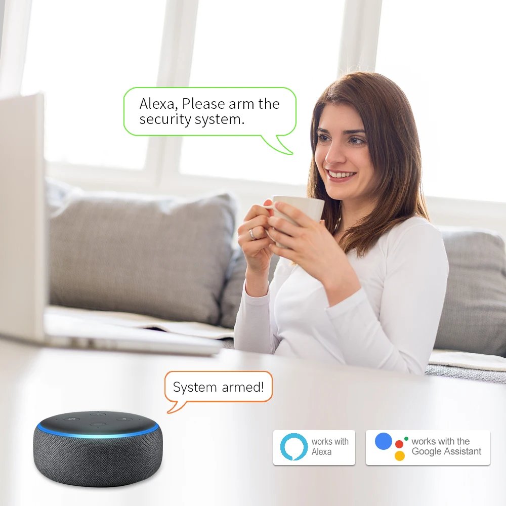 Alarm System Wireless WiFi - 4G Tuya Smart Home Security Protection Works With Alexa Google APP Remote Control