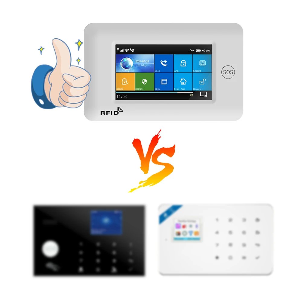 Security Alarms For Home WIFI Wireless - Home Alarm APP Remote Control Compatible With Alexa House Alarm Systems
