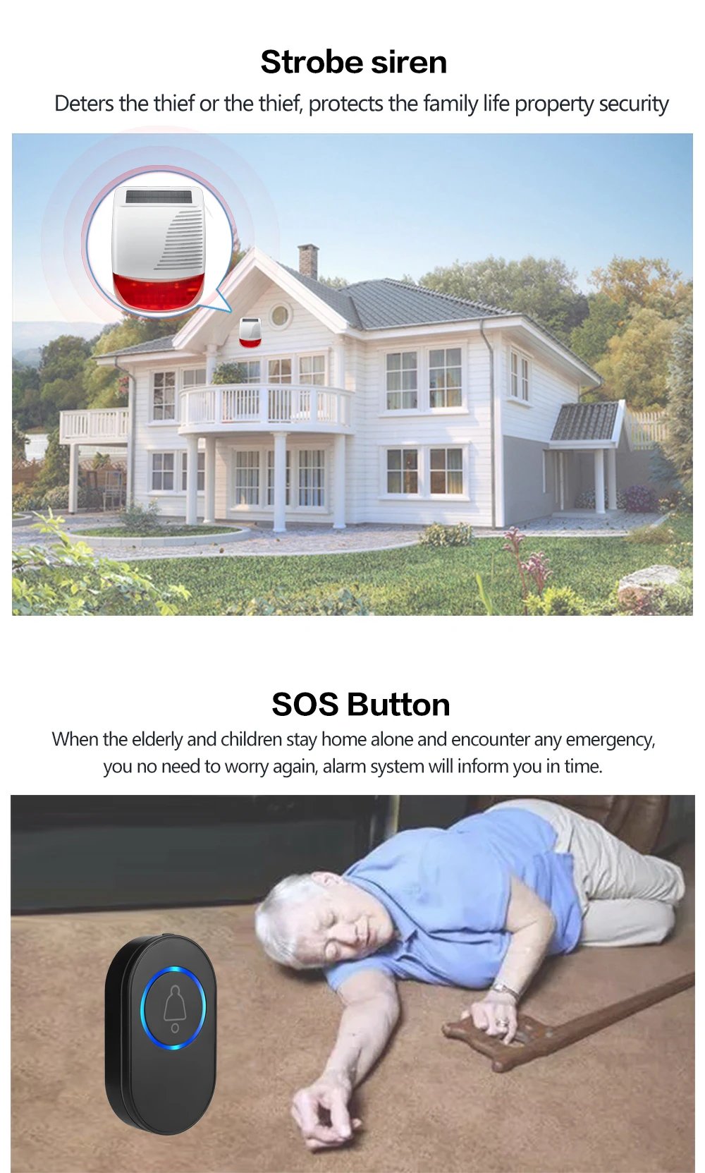 NEW Tuya WIFI W9B Alarm System for Home Burglar Security 433MHz WiFi GSM Alarm Wireless Tuya Smart House App Control