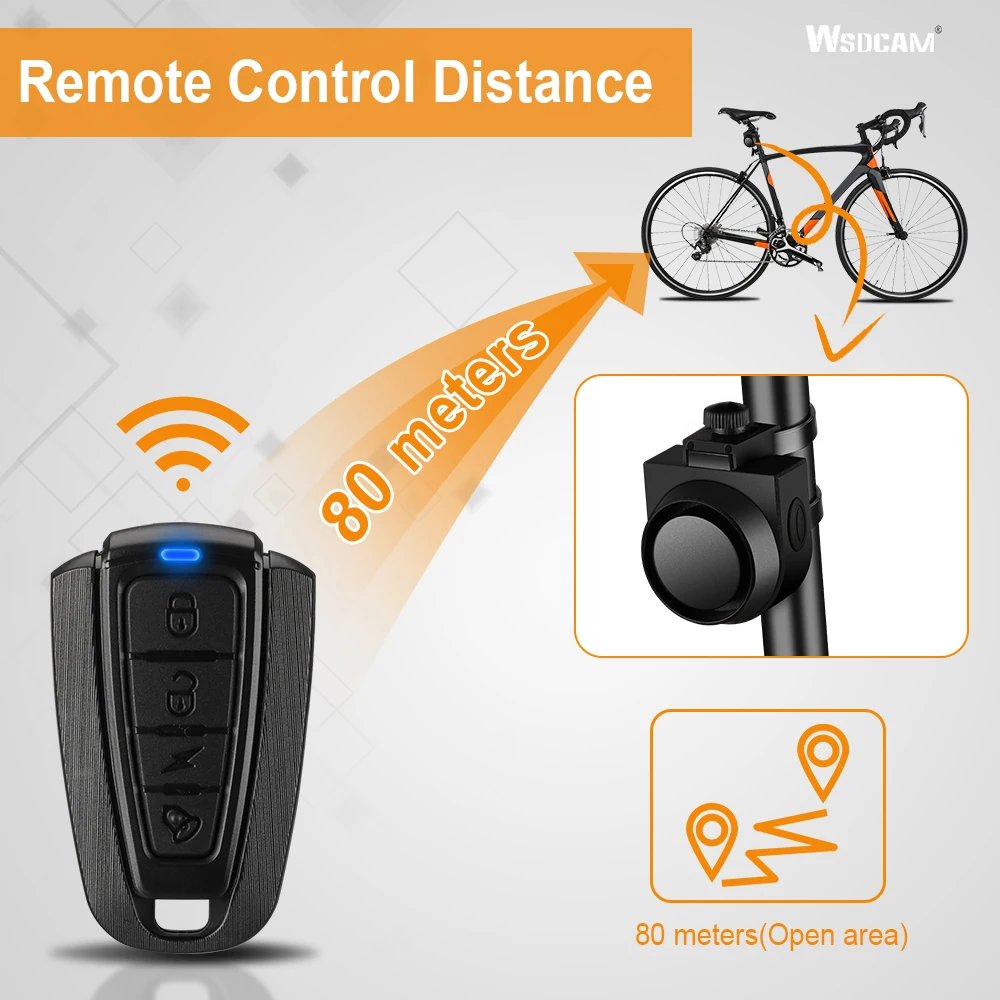 Bike Vibration Alarm Wireless - Motorcycle Alarm USB Charge Security Vibration Warning Alarm System Bike Anti Lost Reminder