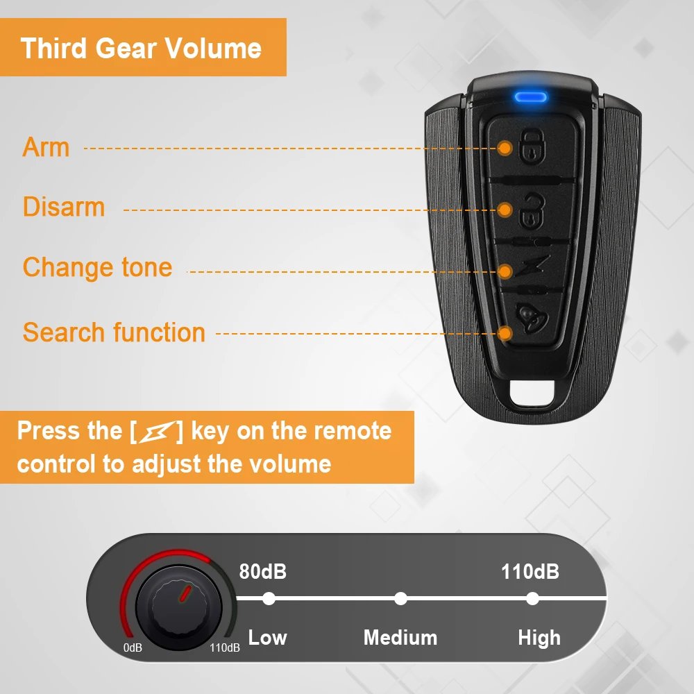 Bike Vibration Alarm Wireless - Motorcycle Alarm USB Charge Security Vibration Warning Alarm System Bike Anti Lost Reminder