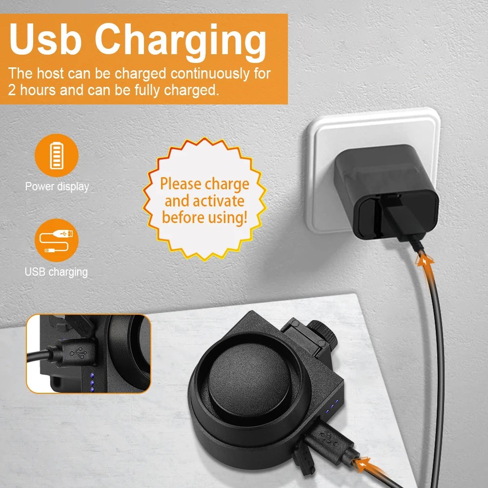 Bike Vibration Alarm Wireless - Motorcycle Alarm USB Charge Security Vibration Warning Alarm System Bike Anti Lost Reminder
