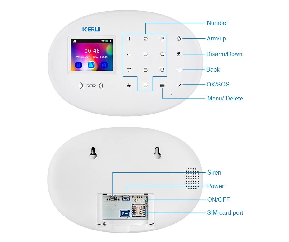 WIFI GSM Alarm System Smart Home Security - Buglar RFID APP Wireless Motion Door Sensor Detector IP Camera Siren Alexa