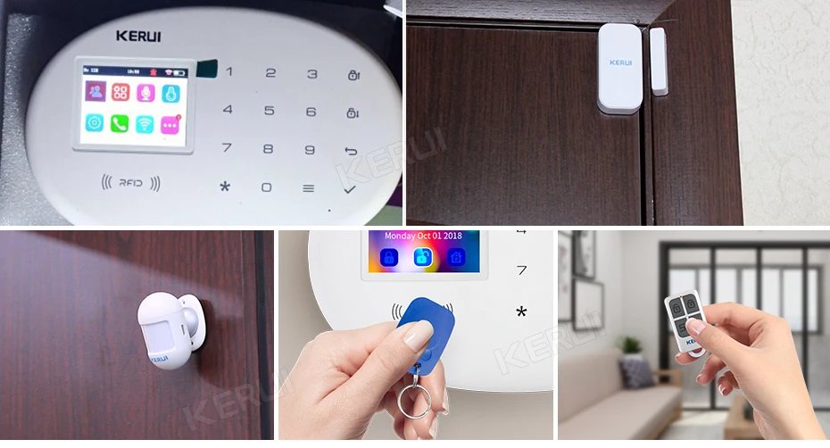 WIFI GSM Alarm System Smart Home Security - Buglar RFID APP Wireless Motion Door Sensor Detector IP Camera Siren Alexa