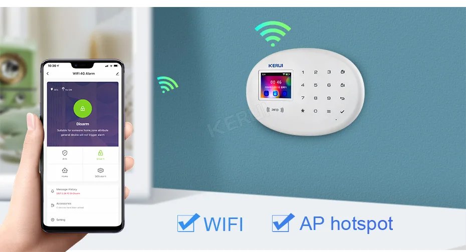 WIFI GSM Alarm System Smart Home Security - Buglar RFID APP Wireless Motion Door Sensor Detector IP Camera Siren Alexa