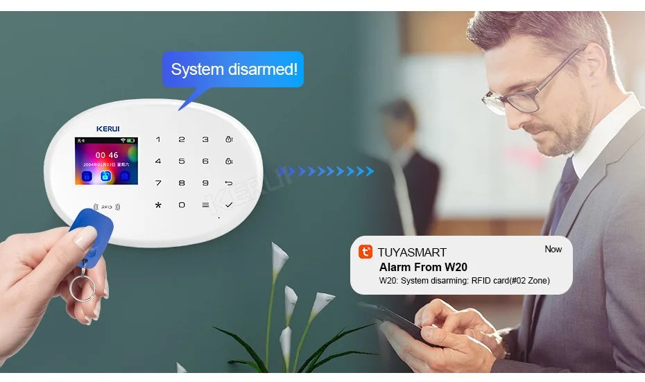 WIFI GSM Alarm System Smart Home Security - Buglar RFID APP Wireless Motion Door Sensor Detector IP Camera Siren Alexa