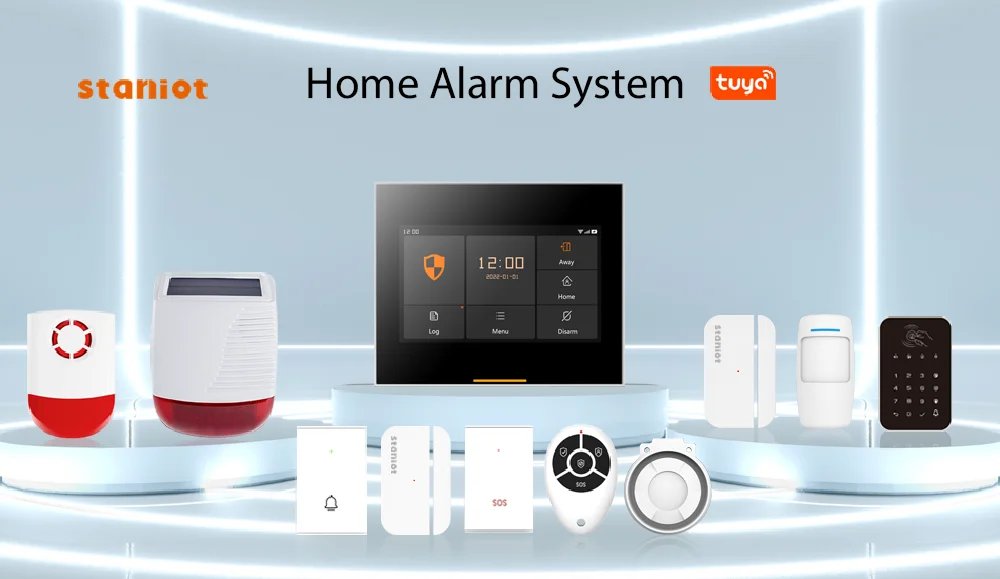 Wireless Wifi 4G Smart Home Security Alarm System - Kits For Garage and Residential Support Tuya and Samrtlife APP