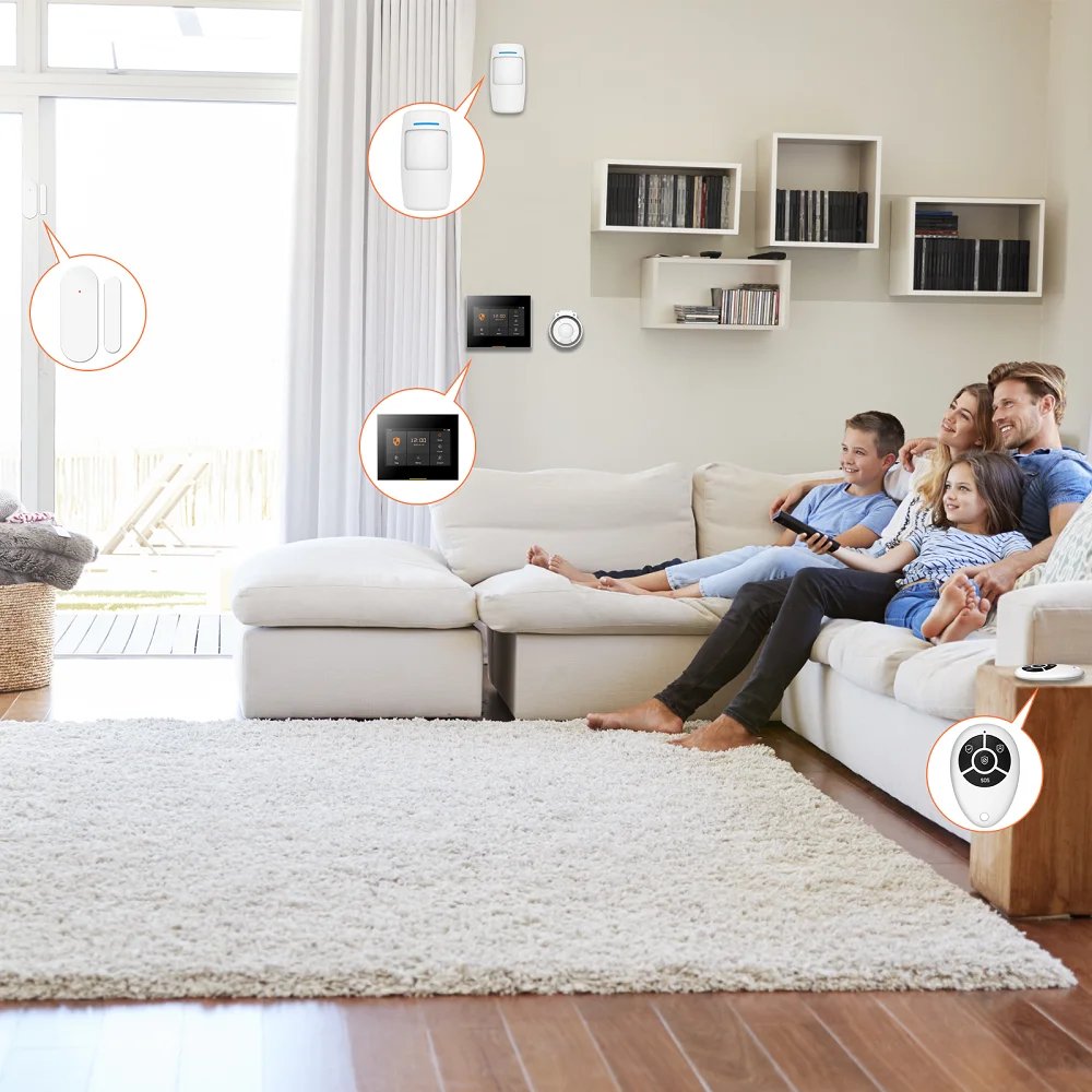 Wireless Wifi 4G Smart Home Security Alarm System - Kits For Garage and Residential Support Tuya and Samrtlife APP