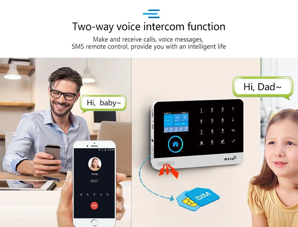 Alarm System With Motion Sensor - IP Camera Wireless Smart Home Security Support Alexa