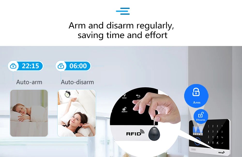 Alarm System With Motion Sensor - IP Camera Wireless Smart Home Security Support Alexa