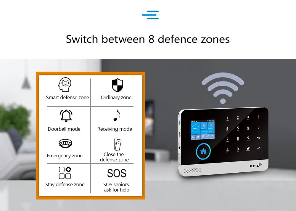 Alarm System With Motion Sensor - IP Camera Wireless Smart Home Security Support Alexa