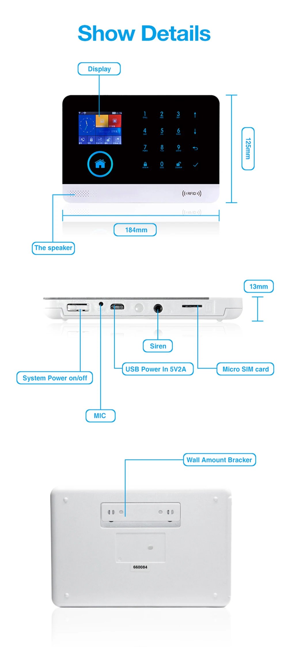 Alarm System With Motion Sensor - IP Camera Wireless Smart Home Security Support Alexa