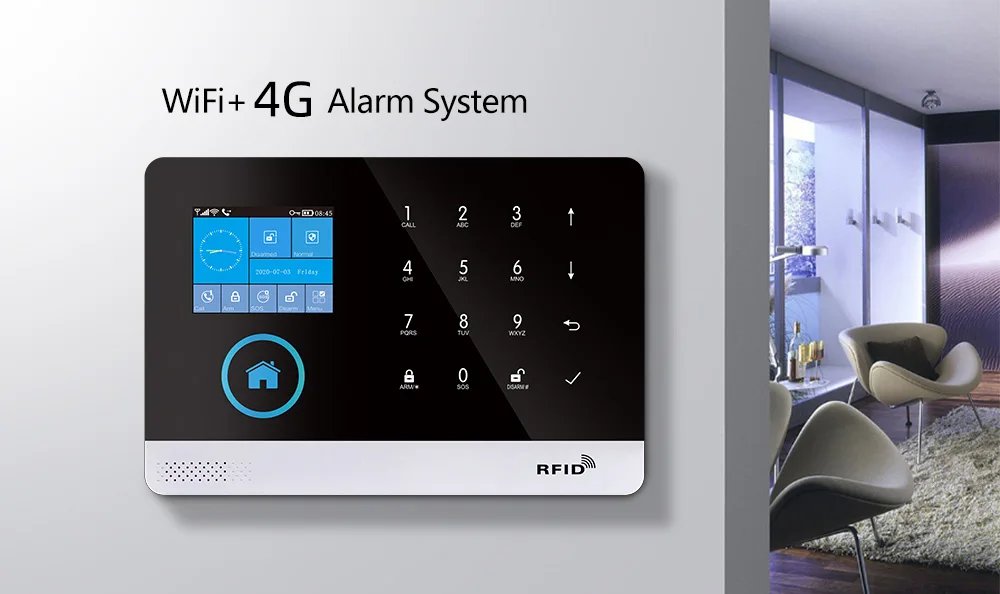 Alarm System With Motion Sensor - IP Camera Wireless Smart Home Security Support Alexa