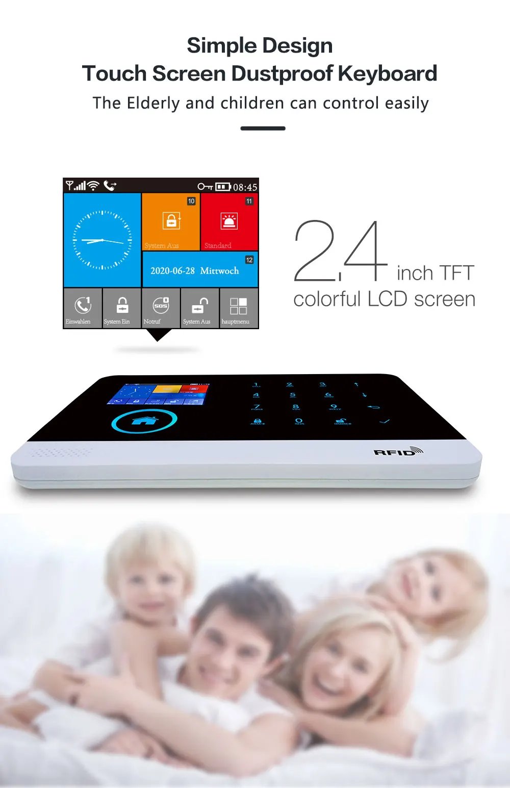 Wireless Home Alarm System - Tuya Smart Home WIFI GSM Security Alarms For Home With Motion Sensor With Alexa & Google Home Wireless Home Alarm System - Tuya Smart Home WIFI GSM Security Alarms For Home With Motion Sensor With Alexa & Google Home