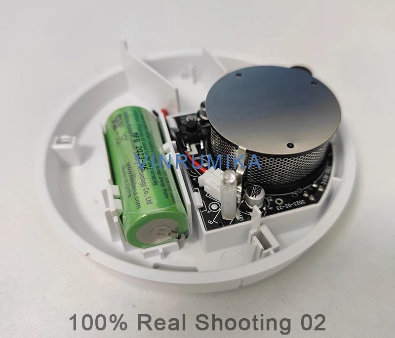 Wireless Interlinked Smoke Detector - 433MHz Connect Sensor Cover Home Fire Sound Alarm