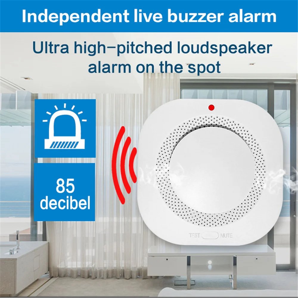 Wireless Smoke Detector Fire Alarm Sensor Protection Home Security System Firefighter Fire Equipment Work with Alarm Host