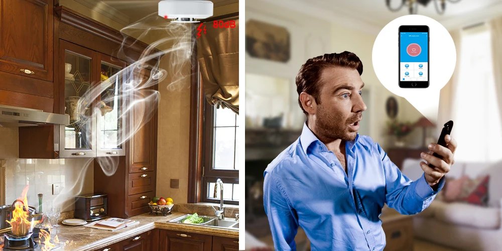 Wireless Smoke Detector Fire Alarm Sensor Protection Home Security System Firefighter Fire Equipment Work with Alarm Host