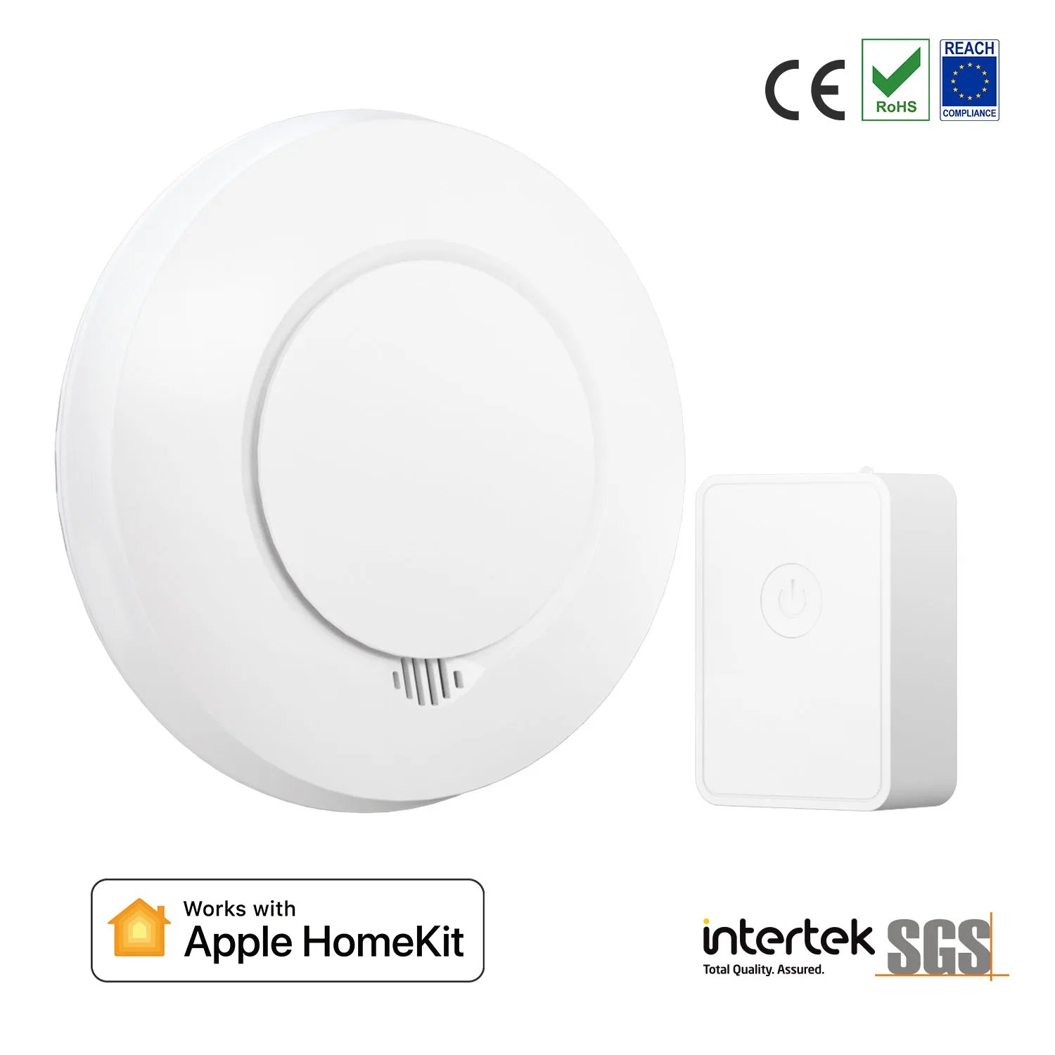 Meross Homekit Smart Smoke Detector - Sound Alert Wifi Wireless Fire Alarm Monitor For Apple HomeKit APP Remote With SmartThings