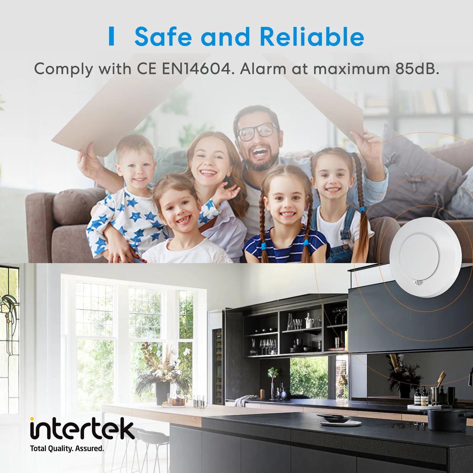 Meross Homekit Smart Smoke Detector - Sound Alert Wifi Wireless Fire Alarm Monitor For Apple HomeKit APP Remote With SmartThings