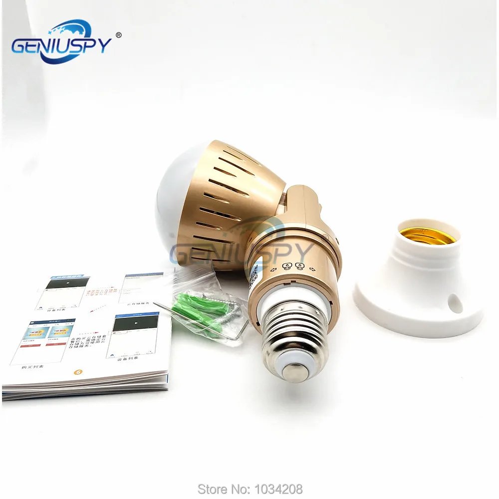 Best Design Bulb Lamp V380 Wireless IP Camera Wifi 960P Panoramic FishEye Home Security CCTV Cam 360 Degree Wifi Camera