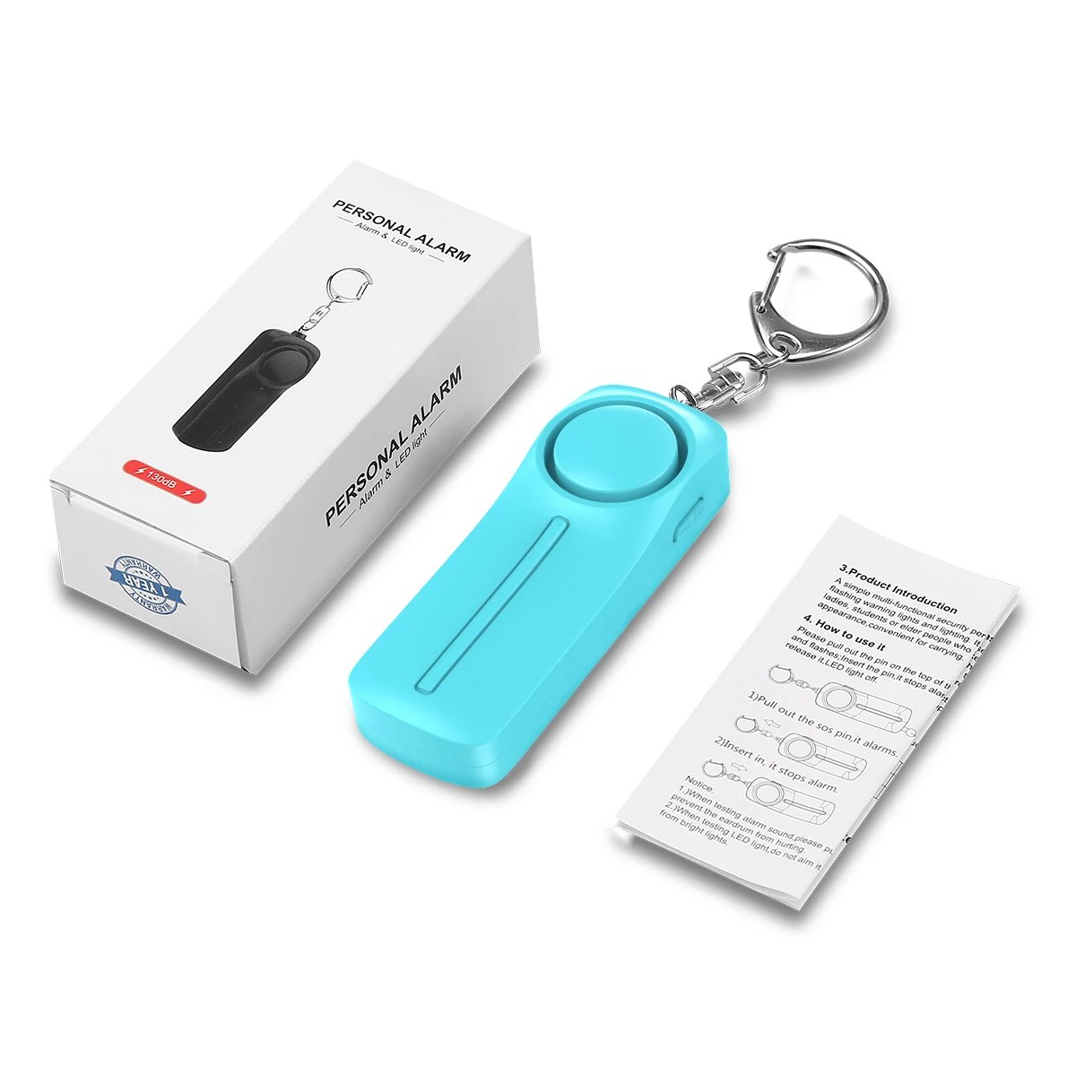Personal Safety Alarm 130dB - Loud Emergency Keychain for Women, Children, and Self Defense