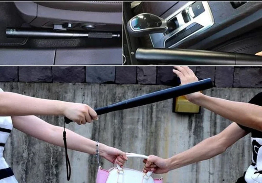 Multi-functional Self-Defense Baseball Bat Flashlight - Outdoor Waterproof Security Tool with T6 Light Bulb