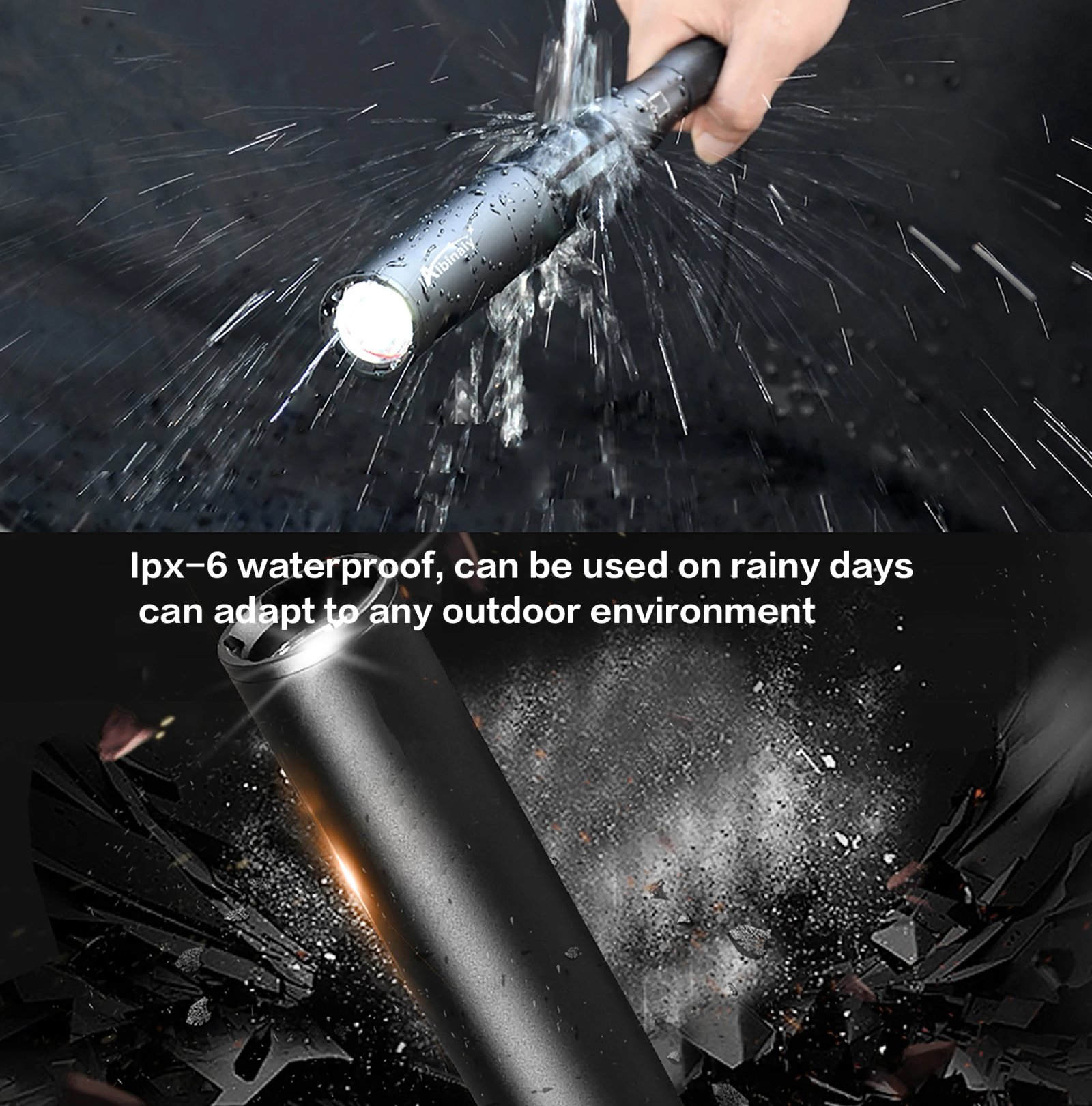Multi-functional Self-Defense Baseball Bat Flashlight - Outdoor Waterproof Security Tool with T6 Light Bulb