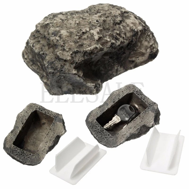 Creative Outdoor Hidden Rock Key Storage - Fashionable and Discreet Fake Stone Safe for Garden Safety and Storage
