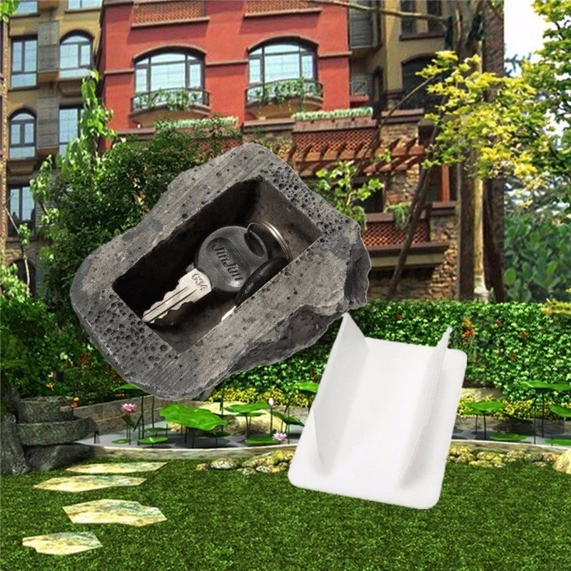 Creative Outdoor Hidden Rock Key Storage - Fashionable and Discreet Fake Stone Safe for Garden Safety and Storage