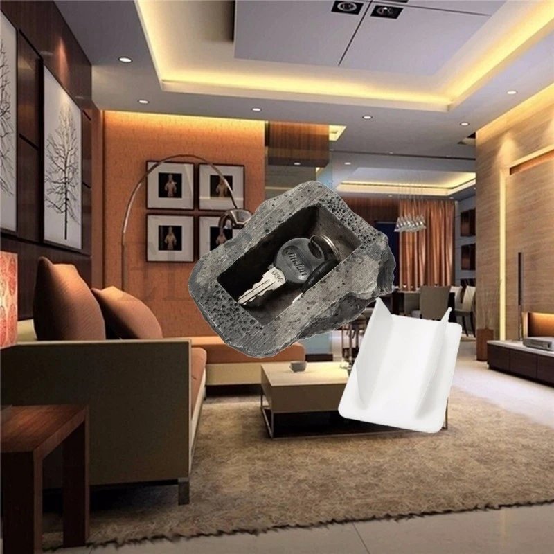 Creative Outdoor Hidden Rock Key Storage - Fashionable and Discreet Fake Stone Safe for Garden Safety and Storage