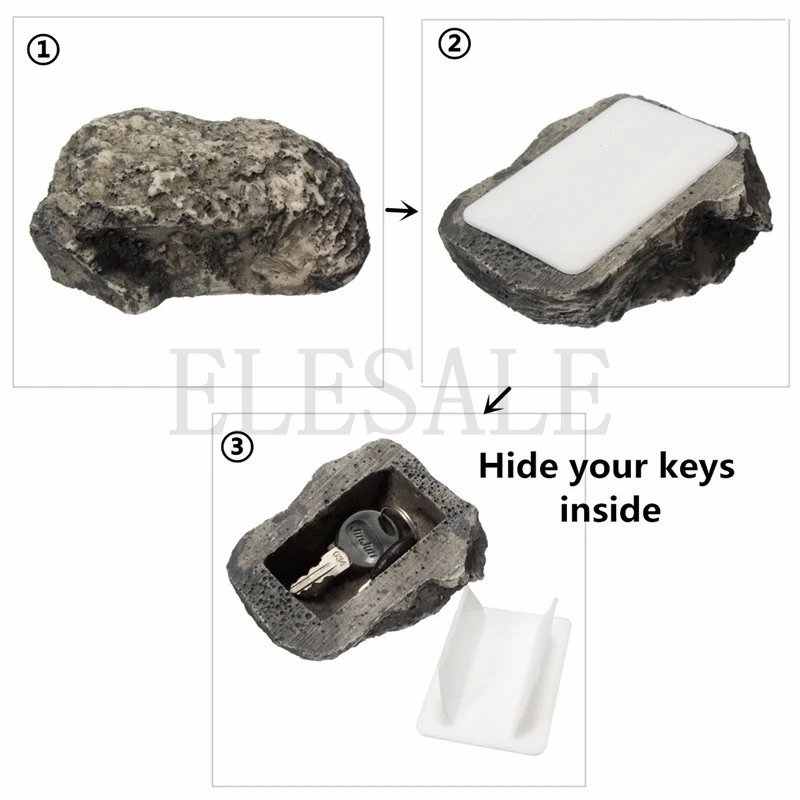 Creative Outdoor Hidden Rock Key Storage - Fashionable and Discreet Fake Stone Safe for Garden Safety and Storage