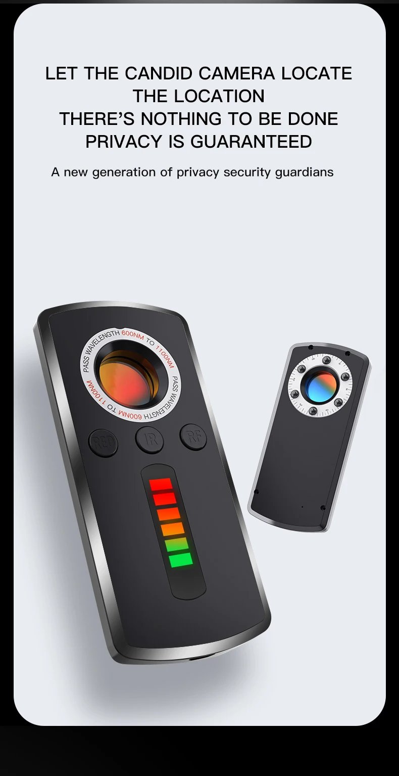 Professional Hidden Camera Detector - Anti-Spy Gadget with Signal and Infrared Detection for Home Security and GPS Tracking
