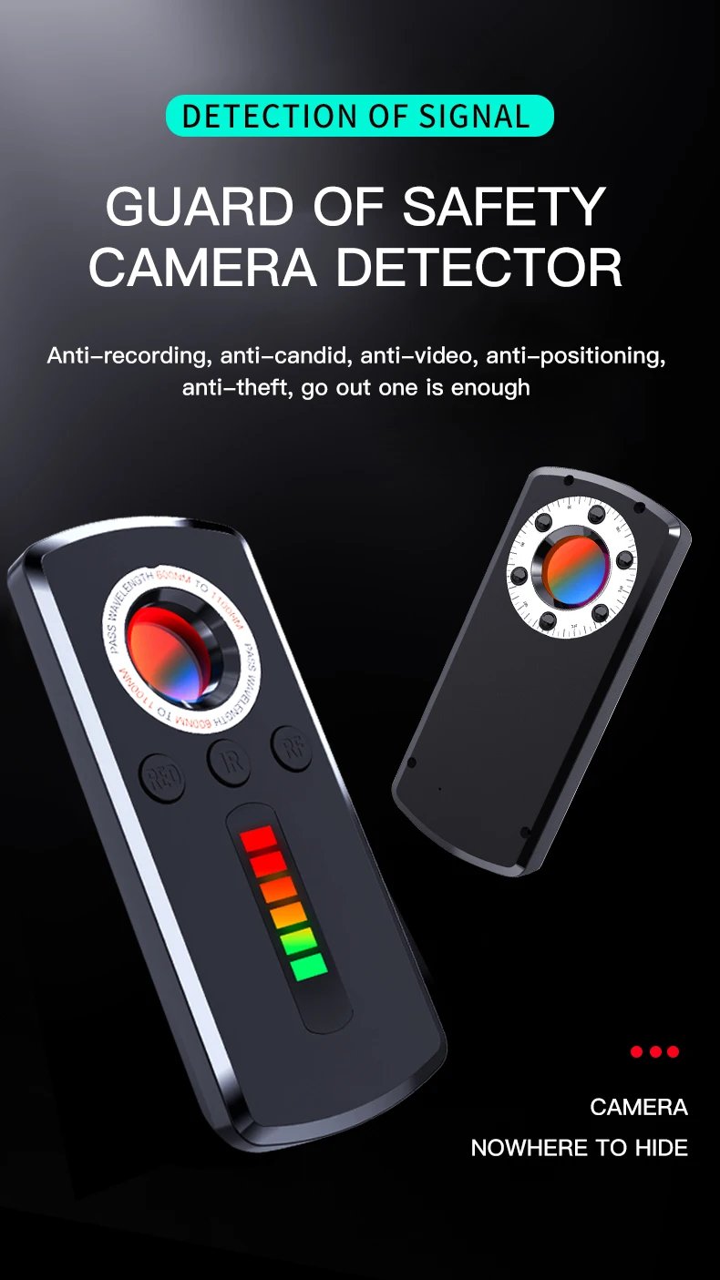 Professional Hidden Camera Detector - Anti-Spy Gadget with Signal and Infrared Detection for Home Security and GPS Tracking