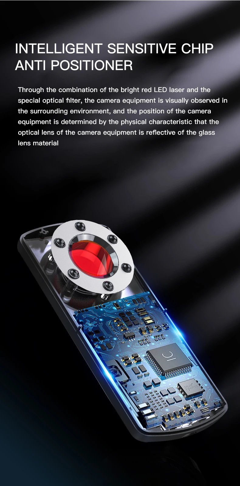 Professional Hidden Camera Detector - Anti-Spy Gadget with Signal and Infrared Detection for Home Security and GPS Tracking