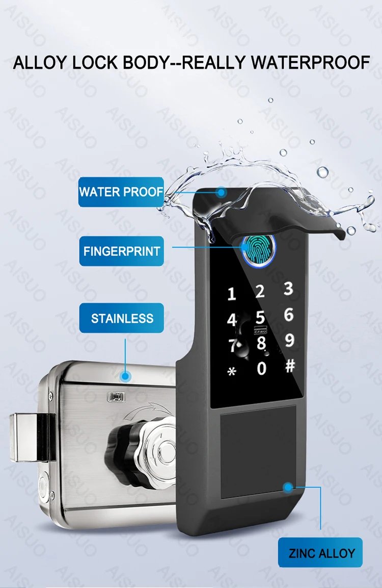 smart access fingerprint biometric - control digital lock with remote control electronic lock smart door lock