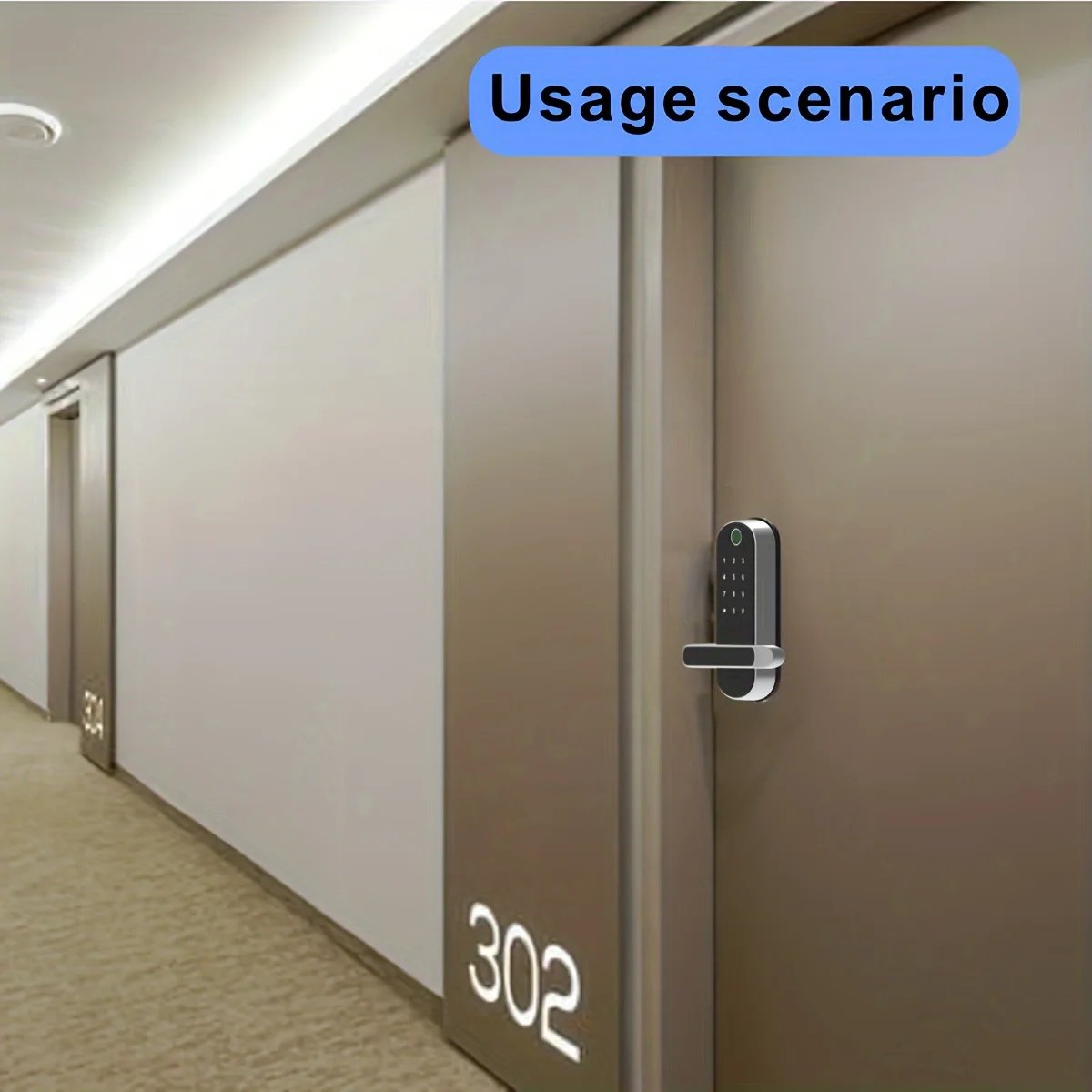 Smart Fingerprint Door Lock - Access control App Remote Control Keyless WIFI Digital Touchscreen Lock NFC IP67 Waterproof with 2 IC Cards