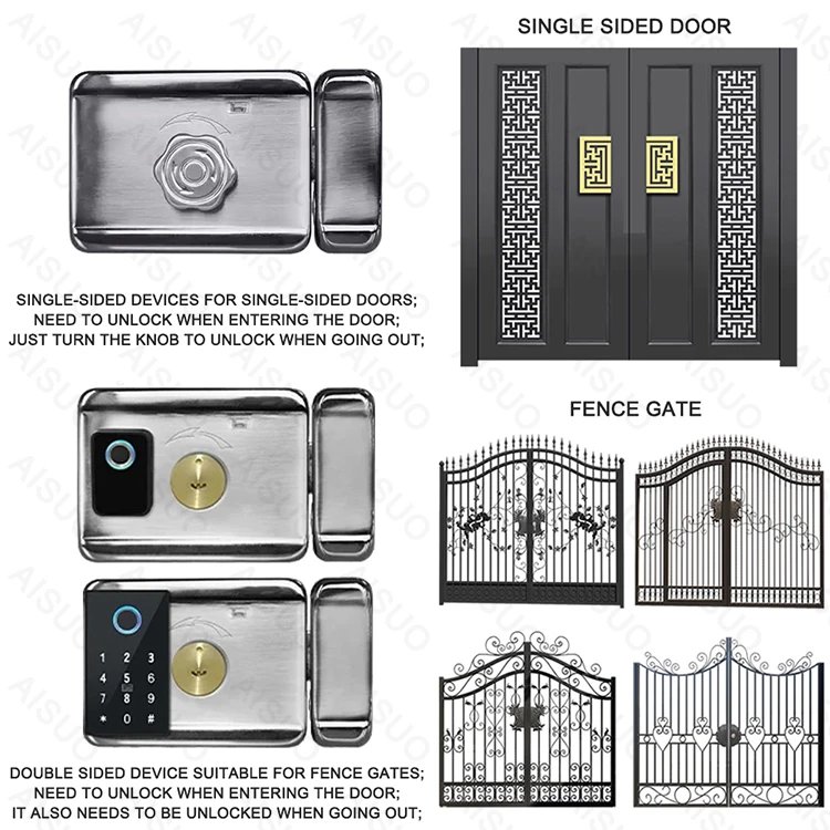 Access Smart Lock Fingerprint - Biometric Digital Lock with Remote Control Smart Door Lock TUYA WIFI Outdoor Garden