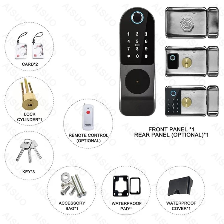 Access Smart Lock Fingerprint - Biometric Digital Lock with Remote Control Smart Door Lock TUYA WIFI Outdoor Garden