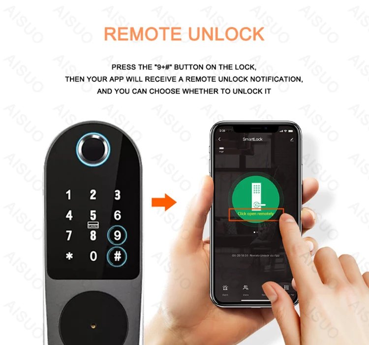 Access Smart Lock Fingerprint - Biometric Digital Lock with Remote Control Smart Door Lock TUYA WIFI Outdoor Garden